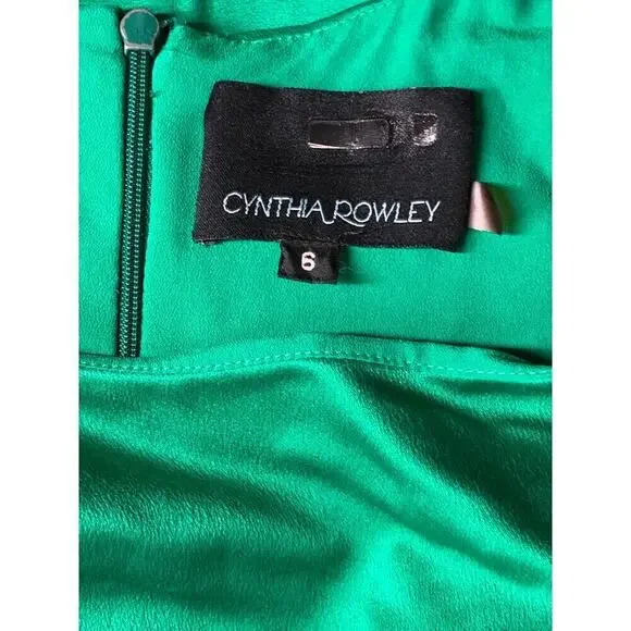 Cynthia Rowley Emerald Dress Sleeveless Cutout Mini Fit & Flare A-Line Green 6